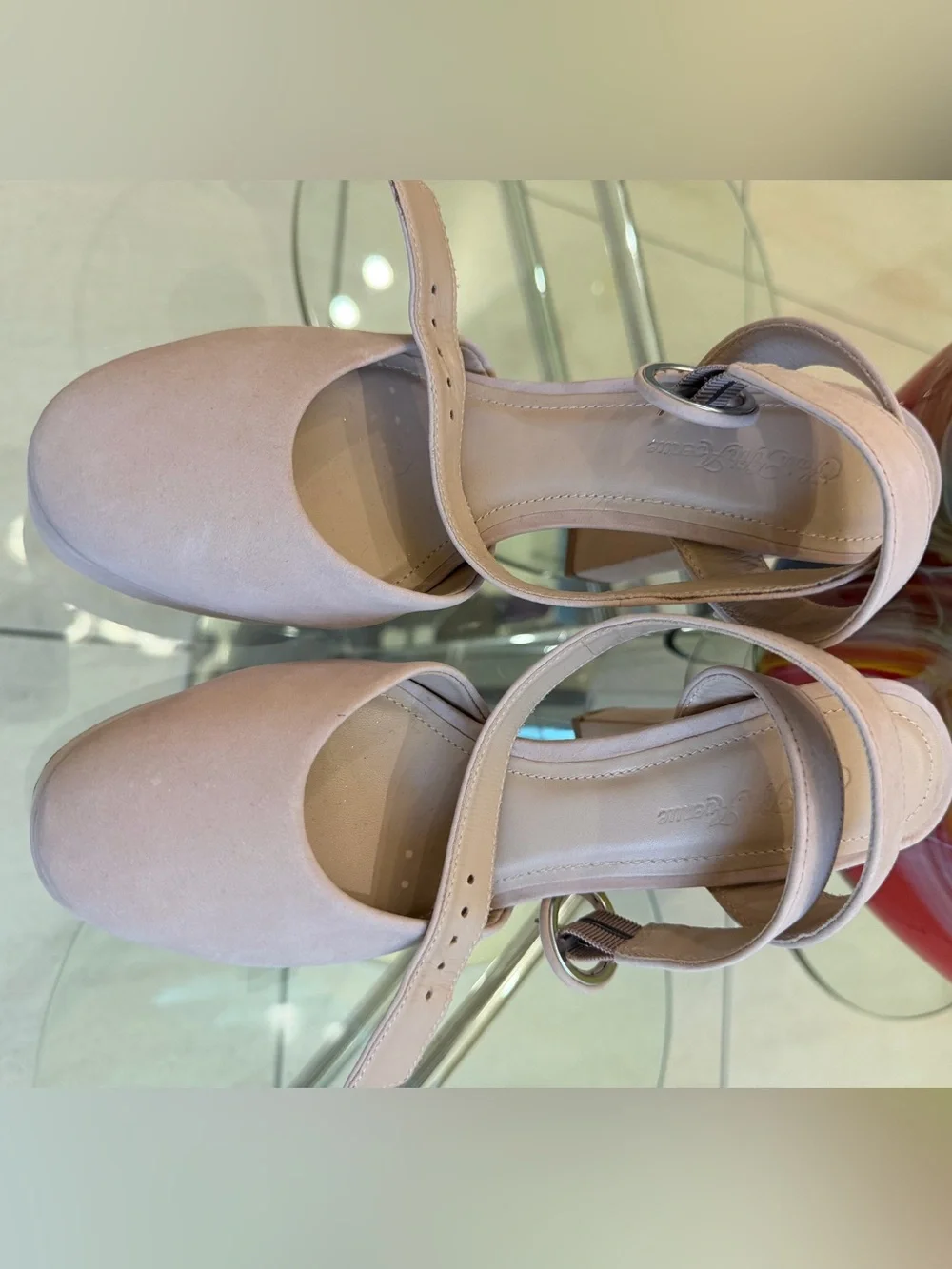 Saks Fifth Avenue Blush Platform Slingback Pumps
